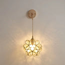 Helnys Pink Flower Glass LED Wall Light Fixture Nordic Modern Wall Lights