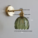 Helnys White Flower Glass Wall Lights with Pull Chain Switch