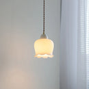 Helnys White Glass LED Pendant Lights with Adjustable Hanging Light