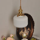 Helnys Copper Ceramic LED Wall Light Fixture with Pull Chain Switch