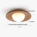 Helnys Yellow Travertine LED Ceiling Light - Nordic Modern 3D Printing Lampshade
