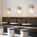 Helnys Modern Nordic Travertine Stone Wall Sconce LED Wall Light for Coffee Corridor