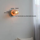 Helnys Vintage Brass LED Wall Lamps Walnut Wood Lighting Fixtures