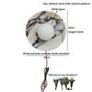 Helnys Round Stone LED Wall Lamp Sconce Shower White Ball G9 Bulb