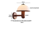 Helnys Nordic LED Wall Lamp Clear Glass Wood Décor Light Fixture