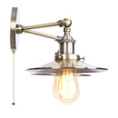 Helnys Vintage LED Wall Lamp with Pull Chain Switch