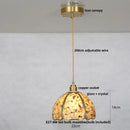 Helnys Luxury Crystal Glass Pendant Light Fixture for Kitchen Dining Bar - Colorful LED Lighting