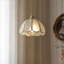 Helnys Antique Glass LED Pendant Lamp Adjustable Kitchen Light Fixture