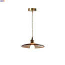 Helnys Amber Glass LED Pendant Lights for Dining and Living Room