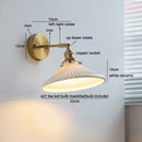 Helnys Ceramic LED Wall Sconce for Home Living Room Bedside Decor