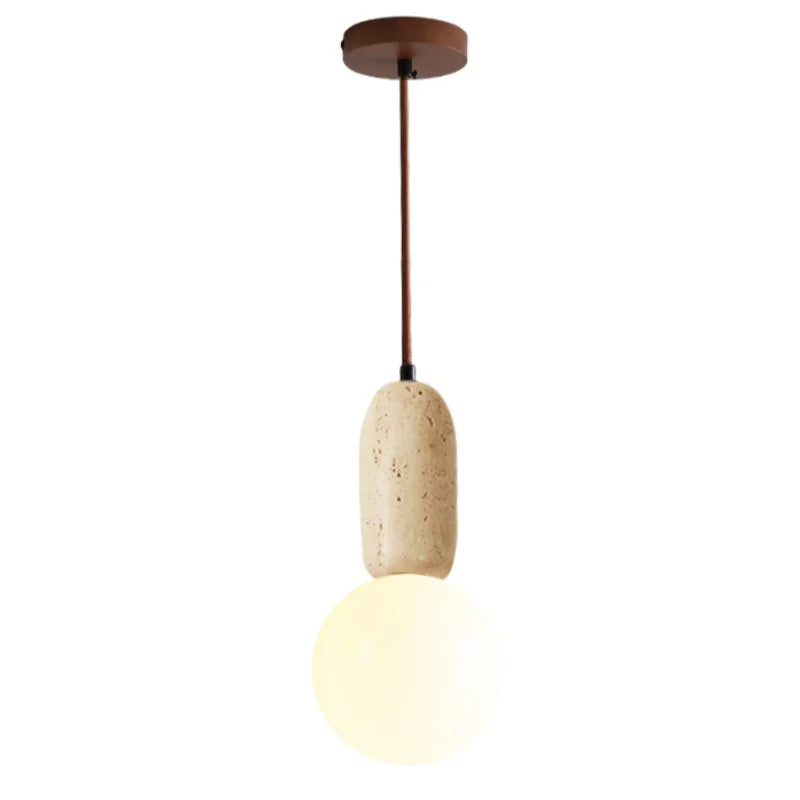 Helnys White Glass Ball LED Pendant Lights Bedroom Study Cafe Modern Hanging Lamp