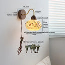 Helnys Resin Shell LED Wall Lights Pull Chain Switch Staircase Lighting