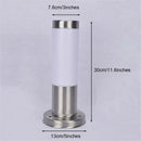 Helnys White Acrylic Shade Pillar Light for Outdoor Landscape and Path