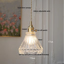 Helnys Clear Glass LED Pendant Light Fixture - Nordic Modern Hanging Lights