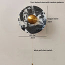 Helnys Round Stone LED Wall Lamp Sconce Shower White Ball G9 Bulb