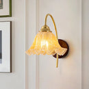 Helnys Bathroom LED Wall Light Glass Antique Brass Nordic Bedroom Lamp