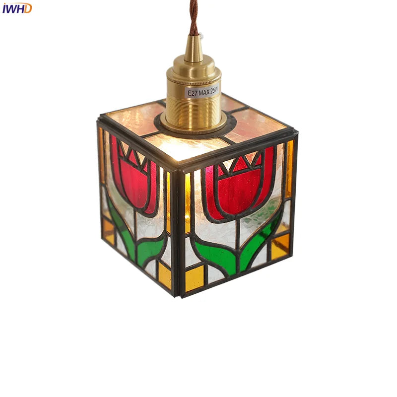Helnys Square Glass LED Pendant Light - Modern Nordic Design Home Decor