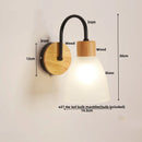 Helnys Nordic Glass LED Wall Light with Pull Chain Switch - Stylish Sconce for Home Decor