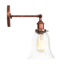 Helnys Industrial Loft LED Wall Light Iron Glass Rustic Reading Dining Room Decor