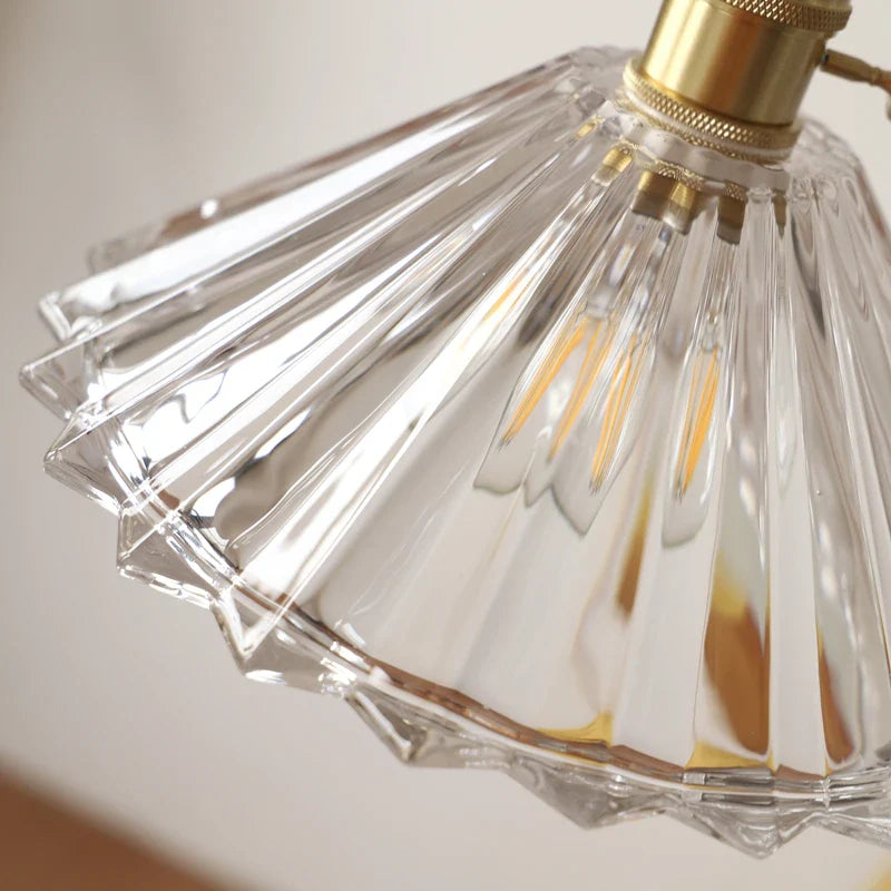 Helnys Clear Glass LED Pendant Sconce Minimalist Stair Light Nordic Modern