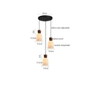 Helnys Walnut Ceramic LED Pendant Lights - Modern Nordic Style for Home & Commercial Lighting