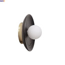 Helnys Wooden Stair LED Wall Light, Ash Wood Glass Ball Luminaria De Parede