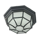 Helnys Outdoor Black Bronze Ceiling Light | E27 Flush Mount Lamp for Pathway & Balcony