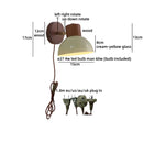 Helnys Wood Cream Glass Wall Lamp for Living Room & Bathroom