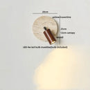 Helnys Stone Wood LED Wall Sconce, Rotatable Up Down Interior Stair Light