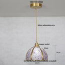 Helnys Luxury Crystal Glass Pendant Light Fixture for Kitchen Dining Bar - Colorful LED Lighting