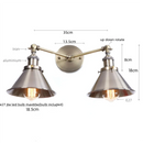 Helnys Dual LED Wall Light: Industrial Vintage Plug-In Lamp, Adjustable Loft Lighting