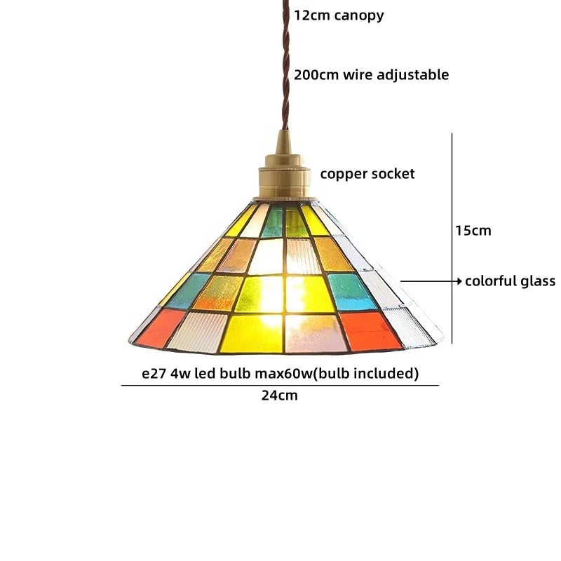 Helnys Clear Glass LED Pendant Lights Modern Hanging Lamp for Home Decor