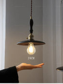 Helnys Glass & Walnut Wood Adjustable LED Pendant Lamp - Nordic Modern Hanging Light