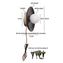 Helnys Nordic Glass LED Wall Sconce Modern Indoor Home Stair Light Fixture