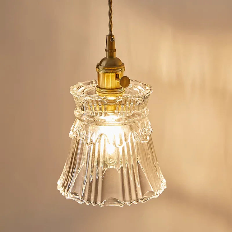 Helnys Clear Glass LED Wall Lamp with Pull Chain Switch for Modern Luxury Home Decor