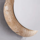 Helnys LED Wall Lights Pull Chain Switch Japan Style White Glass Yellow Travertine