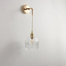 Helnys Clear Glass LED Wall Lamp Modern Crystal Home Decor Applique Murale