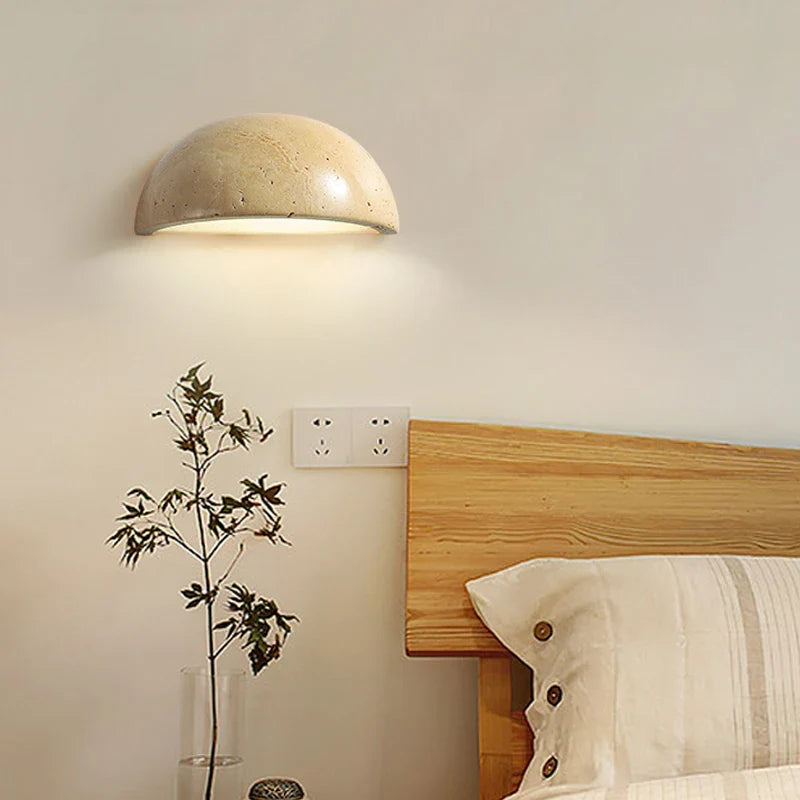 Helnys Yellow Stone LED Wall Lamp Sconce Japan Style Bathroom Mirror Light