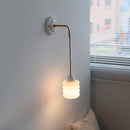 Helnys Ceramic Glass LED Wall Light Mirror for Bathroom and Bedroom