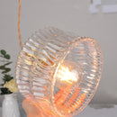 Helnys Modern LED Pendant Lamp Brass Switch Clear Glass Dining Room Light