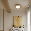 Helnys Yellow Travertine LED Ceiling Light - Nordic Modern 3D Printing Lampshade