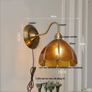 Helnys Vintage Copper Loft LED Wall Lights Glass Bedroom Lamparas De Pared
