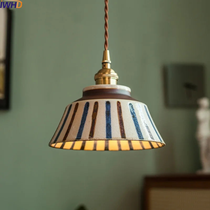 Helnys Nordic Modern LED Pendant Lights 4W Ceramic Beside Lamp