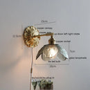 Helnys Clear Shell Glass LED Wall Sconce Up Down Light Europe Style Copper Wandlamp