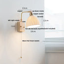 Helnys LED Wall Lights Wood Walnut Brass Rotatable Sconce Nordic Modern Stair Light
