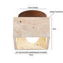 Helnys Yellow Travertine Square LED Ceiling Light Fixture