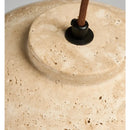 Helnys Yellow Travertine Stone LED Pendant Light Fixture