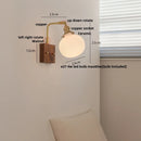 Helnys Rotatable LED Wall Light with Pull Chain Switch - Nordic Modern Design