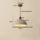 Helnys Wood Cement Mountain LED Pendant Light - Nordic Modern Hang Lamp