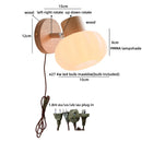 Helnys Ceramic LED Wall Sconce Lamps | Japanese Style Indoor Art Wall Lights